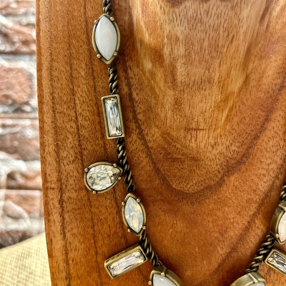 Silpada KR Collection "Crystal Clear" Rhinestone Brass Statement Necklace - Picture 6 of 8